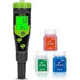 YINMIK pH Meter TDS Digital pH Meter with Solution pH Calibration | Temp Conductivity Tester pH PPM 4 in 1 Professional pH Mo