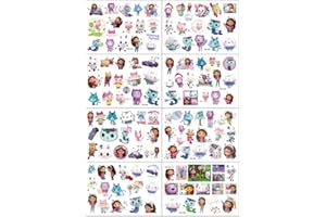 FRESHOER 200 adesivi temporanei per bambini Gabby's Dollhouse (8 fogli)