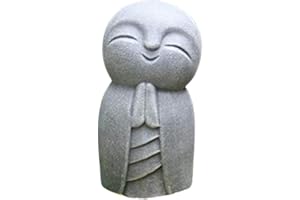 Funight Statua Di Jizo, Scultura Decorativa Del Buddha In Resina Durevole, Piccola Scultura Di Buddha Jizo Per La Decorazione Della Casa O Del Giardino Grigio