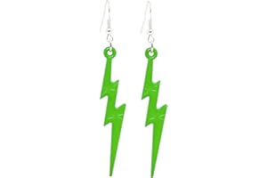 Bluebubble LUCKY LIGHTNING Flash Bolt Dangle Earrings on Gift Card