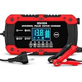 Enshall 12V 10A Akıllı Hızlı Ak&uuml; Şarj Cihazı - LiFePO4, Jel, AGM ve Kurşun Asit Ak&uuml; Şarj&ouml;r ve Onarım Cihazı (Araba, Kamyon, M