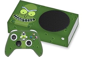 Head Case Designs Officially Licensed Rick And Morty Pickle Rick Graphics Vinyl Sticker Gaming Skin Decal Cover Compatible With Xbox Series S Console and Controller Bundle