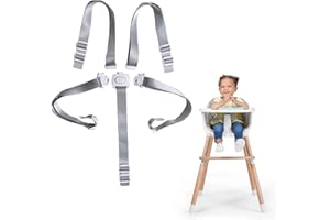 CUTIOLLY Pasek do siedzenia dla niemowląt,5-punktowy Pas Uprzęży, Uniwersalna uprząż na wysokie krzesełko dziecięce z regulowanym paskiem na krzesło dziecięce,uprząż bezpieczeństwa wózka dla niemowląt