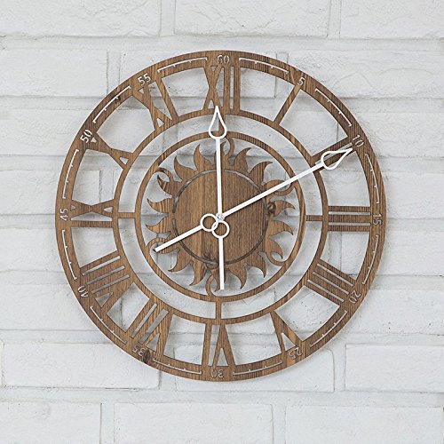 Preisvergleich Produktbild Vinteen Europäische römische Ziffern Retro Wanduhr Wohnzimmer moderne kreative Uhr Persönlichkeit Kunst Quarzuhr Café Restaurant Trend Horologe Uhr und Uhren ( Color : Gold )