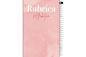 Rubrica Alfabetica: Quaderno A5 con 4 pagine per ogni lettera 104 pagine.
