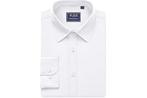 siliteelon Mens Shirts Wrinkle Free Business Shirt for Men Adult Cotton Men's Dress Formal Regular Fit Stretch Mens Long Sleeve Shirts