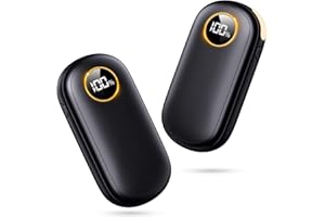 BEYYON Rechargeable Hand Warmers 2 Pack, 8000mAh Electric Dual-Sided Heating with LED Display & Flashlight, 8 Heat Settings Up to 50℃, Reusable Hand Warmers for Raynauds, Hunting, Golf, Gifts for Women Men