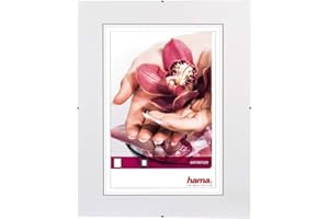 Hama Cadre photo "Clip-Fixe" (sans bordure, 40 x 50 cm, Anti-Reflex) Blanc