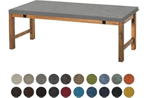 Aselbia Poduszka na ławkę, krzesło, 90 x 30 x 5 cm, nadaje się do prania, zdejmowana poduszka na ławkę ogrodową, wygodna, antypoślizgowa poduszka do siedzenia na meble ogrodowe, huśtawki, taras/do