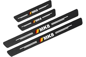 KBUYS 4 pièces autocollants de seuil de porte de protection de voiture compatibles avec les accessoires Volkswagen VW Golf MK1 MK2 MK3 MK4 MK5 MK6 MK7 MK8 (Color : MK8)