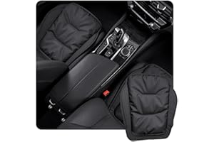 KUNIO Cuscino per seggiolino auto compatibile con BMW - Cuscino per sedile anteriore in memory foam, accessorio per auto in nappa - nero