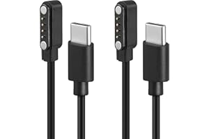 REEYEAR 2-pack USB C magnetiska laddningskabel passar för PLAUD Note Pro & Note AI-röstrekorder, 2 fot laddningskabel för ersättning, enkel åtkomst till strömladdare även med fodralet
