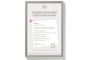 walther design Picture Frame Steel 21 x 29,7 cm (DIN A4) Aluminium Document Frame Chair Aluminium Frame AJ130D
