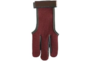 by Beier Germany Shooting Gloves Burgundy Cotton & Leather