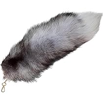 Ciondolo 16""-18"" Grande Portachiavi Coda Pelle Volpe Naturale - Foto 4