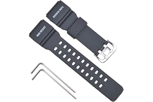 OliBoPo Bracelet de montre de rechange en résine naturelle pour montre de sport Casio G-Shock Master of G Mudmaster Twin Sensor GG-1000/GWG-100/GSG-100