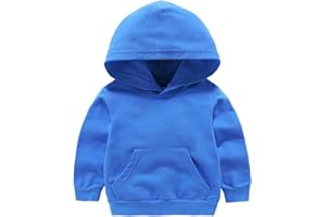 DCUTERQ Sudaderas con Capucha para Niños y Niñas Ropa de Deporte Algodón Sólido Clásico Manga Larga Sudadera Deportiva con Bolsillo(2-8 Años)