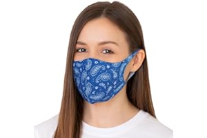 Komonee Face Mask Washable Reusable Paisley Dustproof Cloth Mouth Cover Covering For Men Women Outdoors Indoors Cycling Ski Protection
