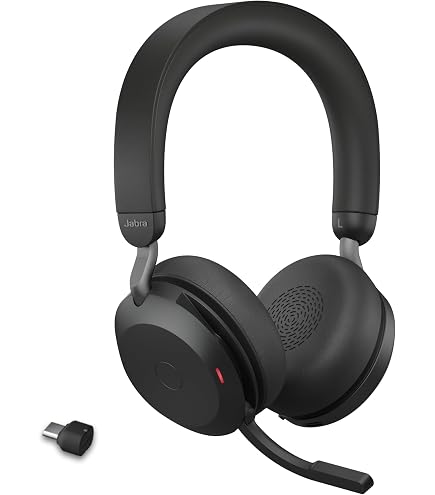 Jabra Evolve 65e, Auriculares Bluetooth Certificados por Microsoft