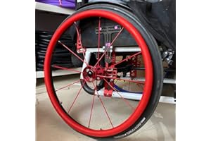 SXFYHXY Rollstuhl-Radabdeckungen | Rollstuhl-Schieberand-Abdeckungen, Rollstuhl-Hinterrad-Schiebering-Silikon-Schutzabdeckung, Rollstuhl-Greifring-Abdeckungen, Rollstuhl-Zubehör Für Erwachsene, 1 Paar