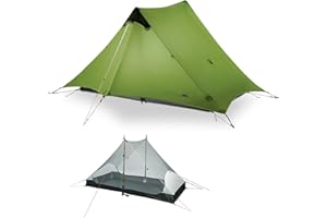MOXIHIKE 3FULGEAR Lanshan Tente de camping 2 personnes ultralégère 3/4 saisons professionnelle 15D Silnylon 15D pour camping, escalade, randonnée