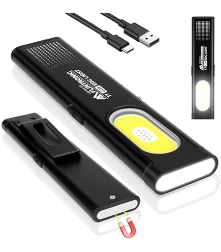 Luce A Led Cob Magnetico Torcia Da Lavoro Calamitata Lampada Emergenza Led Cob