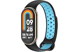 BYISYUE Oddychający sportowy silikonowy pasek zastępczy do Xiaomi Smart Band 8 / Xiaomi Mi Band 8, pasek na nadgarstek bransoletka do Xiaomi Smart Band 8