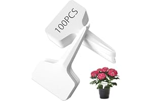 MDLSDE Set Di 100 Etichette Per Piante, Targhette per Piante Resistenti Alle Intemperie Cartellini 6×10cm Bianco Etichette Vegetali in Plastica Incluso Adatte Giardini Frutteti o Fattorie Giardinaggio