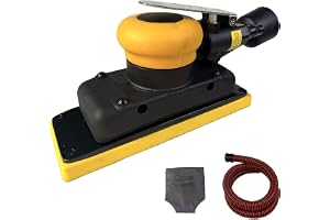 GZKTY Tryckluftsslip 70 x 198 mm, excenterslip med 10 slipgaller, för trä, metall, bil