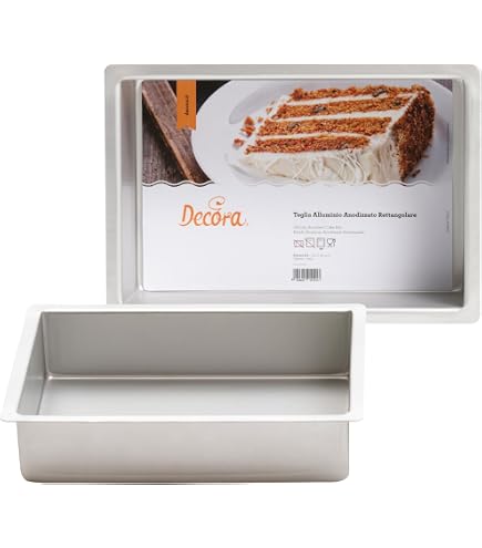 PME OBL08121 - Teglia Rettangolare In Alluminio Anodizzato, 20,3 X 30,5 X 2,5 Cm, Per Brownies E Dolci, Cottura Uniforme