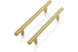 Probrico armoire en acier inoxydable or t - grip diamètre 12mm tiroir poignée (espacement des trous: 128mm, 6 PCS)