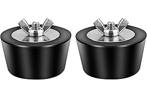 CDDCWZ 2 Stück Winterstopfen Pool, 51 mm Winterstopfen Pool Stopfen mit Edelstahl-Flügelmutter, Pool Gummistopfen verhindern das Einfrieren der Abflussrohre