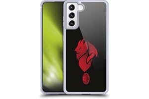 Head Case Designs Licenza Ufficiale AC Milan Logo Grafica Custodia in Gel [Protezione di Grado Militare] Compatibile con Samsung Galaxy S21+ 5G E Compatibile con MagSafe