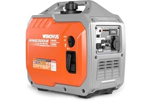 WENOVUS Inverter Power Generator 1900 W Quiet and Portable Petrol 2 USB and 2 230 V Sockets for Home Use, Emergency Generator Backup Power Outages for Camping Caravan Garage Construction Site