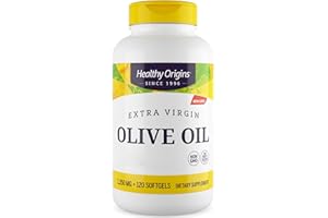 ‎HEALTHY ORIGINS Healthy Origins, Olive Oil, 120 glutenfreie Softgels, 1.250mg Olivenblatt je Dosis, Sojafrei, GMO frei, Geschmacksneutral