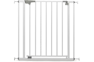 LaWaLu by geuther 4712LW barrera de seguridad Yanis, abatible y giratoria (ajuste: 73-81,5 cm, barrera de seguridad sin perforación, dirección de apertura ajustable, bloqueo de seguridad), Blanco