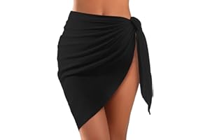 Tuopuda Pareos Playa Mujer, Traje de Baño de Gasa Falda, Bikini Cubrir Chal, Vestido Envolvente Corto Pareo, Bañador Sarongs para Mujeres Vacaciones Piscina Verano Playa