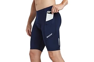 BALEAF Męskie wyściełane spodenki rowerowe wyściełane spodenki rowerowe kolarstwo szosowe MTB spodenki rowerowe z kieszeniami UPF 50+