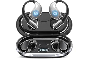 ZIDOXING AI Ecouteur Traducteur Vocal Instantané, 60H Bluetooth 5.4 Ecouteurs sans Fil Open Ear avec 164 Langues, 3 en 1 Écouteur Traduction Vocale Instantanée, 7 Modes de Traduction, pour Affaires/Études