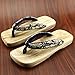 Produktbild XIAMUO Japanische Holzschuhe männlichen und weiblichen Liebhaber Holz- Hausschuhe Sommer männliche Schiebetüren aus Holz Flip Flops, 23cm 35-36 Yards, braunen quadratischen Kopf