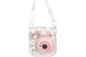Deror Borsa per macchina fotografica piccola borsa per fotocamera trasparente custodia in PVC con tracolla per Fujifilm 11/9/8