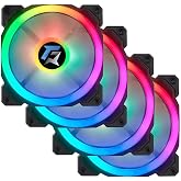 GAMEFORCE 7R Pro Seri (4'l&uuml; Set) Rainbow Ledli Sessiz 120mm 12cm Kasa Fanı