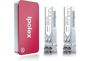 Ipolex 1.25G SFP multimodo LC Transceptor,1000Base-SX Mini GBIC módulo Compatible con Cisco GLC-SX-MMD, Meraki MA-SFP-1GB-SX, Ubiquiti UF-MM-1G, Mikrotik, etc. (MMF, 850-nm, 550 Metros) 2 Piezas.