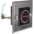 NTS-44 No Touch Stainless Steel Exit Button/Touch Free Door Release Sensor Button (Pack of 1)