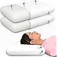 MY ARMOR Memory Foam Pillow Set of 2, King Size Orthopedic Pillows for Neck Pain Relief - 5 Inch High, Without Cover - Pack of 2