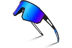 FEISEDY Lunettes de Sport Enfant 6-15 Ans Lunettes de Vélo Polarisées Lunettes de Soleil Sport Protection UV400 pour Garçons Filles B4163