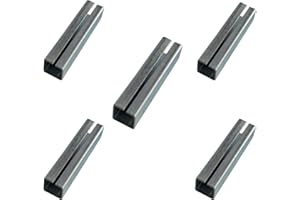 JUVA 5 Stück Ausgleichshülse von 8 auf 9 mm - Reduzierhülse zum Einstecken H5041 Länge 15 mm Stahl blank - Adapterhülse zum nachrüsten - Metall-Hülse für Einsteckschlösser & Türschlösser