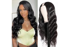 ZEKAN Parrucca Donna Capelli Veri Umani U Part Wig Human Hair Body Wave Upgrade V part Parrucca Capelli Glueless Full Head Clip In Half Wig Human Hair None Lace Front Wig 24 Pollic