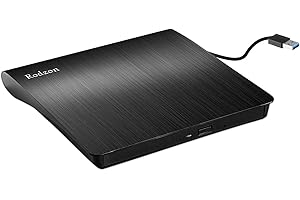 Rodzon - Reproductor de CD DVD externo USB 3.0, grabadora de CD/DVD /-RW/ROM transmisión a gran Windows 10/8/7/XP/Vista/Linux/Mac OS