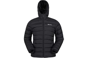 Mountain Warehouse Season Mens Padded Jacket - Water Resistant Jacket, Lightweight, Warm, Lab Tested to -30C, Microfibre Filler - for Travelling, Walking